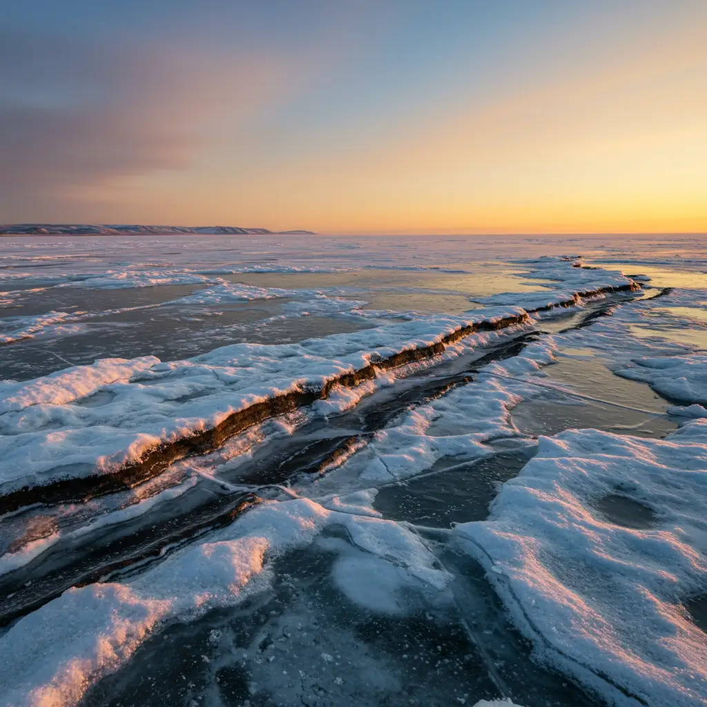 Paysage de pergélisol arctique en Sibérie, milieu de conservation idéal pour l'ADN ancien vieux de plusieurs millions d'années