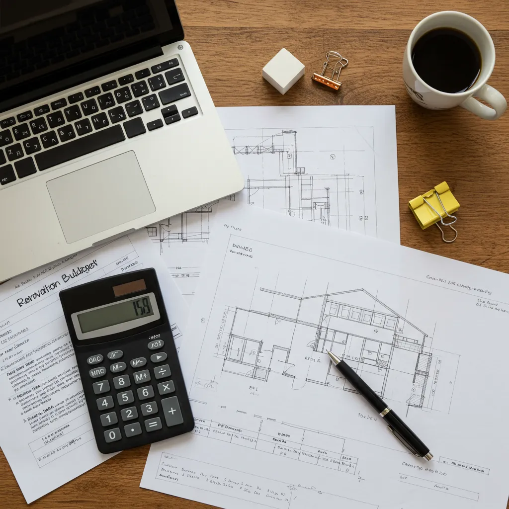 Planning budgétaire pour la rénovation énergétique d'une maison ancienne incluant l'installation d'une PAC air/eau