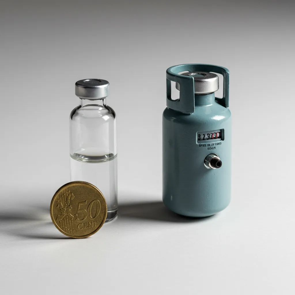 Comparaison symbolique du coût de l'hydrogène vert face au gaz naturel, représentée par des éléments de mesure énergétique et monétaire