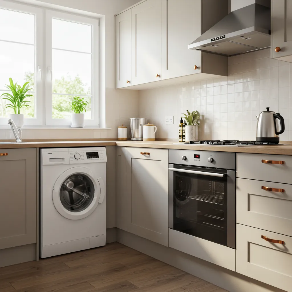 Cuisine moderne avec plusieurs appareils électroménagers énergivores branchés simultanément
